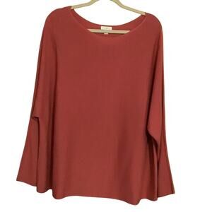 J.Jill Salmon Knit Dolman Cotton Blend Sweater XL petite